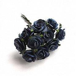 Букетик садовых роз "Пыльный синий"