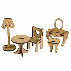 Набор деревянных украшений 3D "Столовая" (Фабрика Декору)