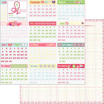 Бумага "Календарь с планингом" (Webster's Pages)