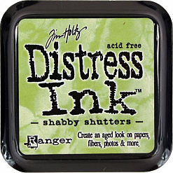 Штемпельная подушечка Distress Ink Вытертый зеленый (Shabby Shutters)