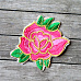 Термонаклейка с вышивкой "Цветок розовой розы"
