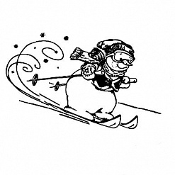Штамп "Снеговик на лыжах" (Студия "Елена")