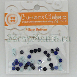 Набор микро-пуговиц "Синие оттенки" (Buttons Galore)