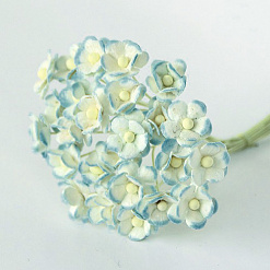 Букет цветов вишни мини "Голубой двухтоновый", 1 см, 25 шт (Craft)