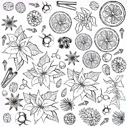 Бумага "Botany winter. Раскраска" (Фабрика Декору)