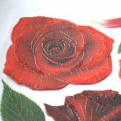 Наклейки гелевые 11х15 см "Красные розы" (Fun Kingdom)