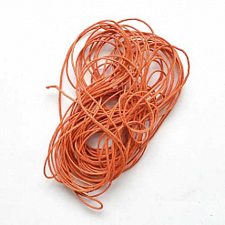 Шнур вощеный, цвет морковный, диаметр 0,1 см, длина 10 м