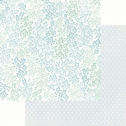 Набор бумаги 30х30 см с наклейками "Lilac whisper", 12 листов (Kaiser)