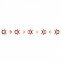 Скотч бумажный "Снежинки красные" (ScrapBerry's)
