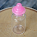 Стеклянная бутылочка с пластиковой пробкой "Сосочка", цвет розовый, 7 мл