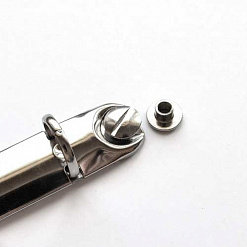 D-образный кольцевой механизм, 4 кольца, диаметр 16 мм, длина 21 см, цвет серебро