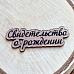 Акриловое украшение "Шильдик. Свидетельство о рождении 3", цвет бронза
