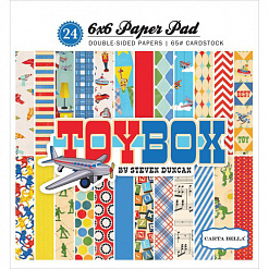 Набор бумаги 15х15 см "Toy box", 24 листа