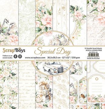 Набор бумаги 30х30 см "Special day", 12 листов (ScrapBoys)