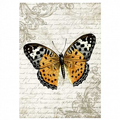 Тканевая карточка мини "Весенние трели. Тигровая бабочка" (ScrapMania)