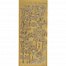 Контурные наклейки "Коньки", лист 10x24,5 см, цвет золото