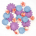 Набор бумажных цветочков "Розы и маргаритки", цвет голубой, фиолетовый, персиковый (Magic Hobby)