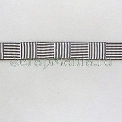 Лента декоративная "Оригинальные полоски на коричневом", 1,3 см, длина 90 см