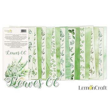 Набор бумаги 15х30 см "Leaves 06. Базовый", 24 листа (Lemon Craft)