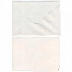 Набор заготовок для открыток 12,5х18 см "Белые перламутровые" с конвертами (DoCrafts)