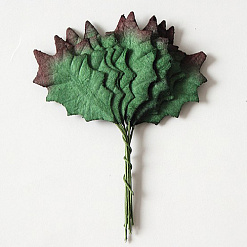 Набор листьев остролиста на стебельке "Темно-зеленые. Малые", 10 шт (Craft, 204)