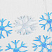 Набор тканевых украшений "Снежинка", цвет голубой