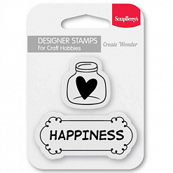 Набор штампов "Счастье" на английском (ScrapBerry's)