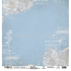 Бумага "Путешествие во времени. Карты мира" (MonaDesign)