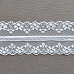 Кружево "Сетка с цветами. Двойная", цвет белый, ширина 3,8 см, длина 0,9 м