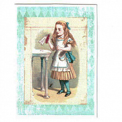 Тканевая карточка "Алиса и зелье. В голубой рамке" (SV)