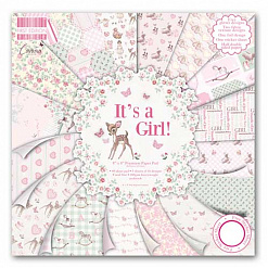 Набор бумаги 20х20 см "It's a girl!", 48 листов (First Edition)