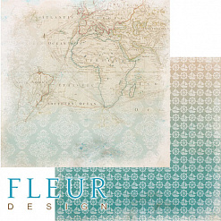 Бумага "Лагуна. Карта" (Fleur-design)
