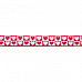 Лента атласная "Шахматная любовь, красная", ширина 6 мм, длина 3 м (Gamma)