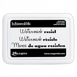Подушечка чернильная пигментная "водяные знаки" Watermark Resist, размер 9,8х7 мм, цвет прозрачный (Ranger)