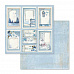 Набор бумаги 30х30 см "Blue land", 10 листов (Stamperia)