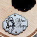 Акриловое украшение "Авто Леди. Девушка в шляпе", цвет серебро (Матрешка)