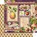 Набор бумаги 30х30 см с наклейками "Fruit & Flora. Фрукты и Флора. Фоновый", 16 листов (Graphic 45)