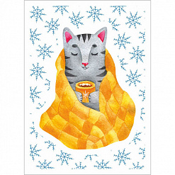 Тканевая карточка "Чудесная зима. В одеялке" (ScrapMania)