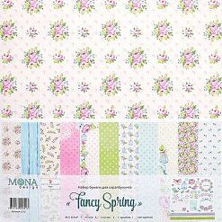 Набор бумаги 30х30 см "Fancy spring", 12 листов (MonaDesign)