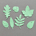 Набор вырубок из бумаги "Опавшие листья", цвет пастельно-зеленый (ScrapMania)