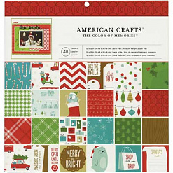 Набор бумаги 30х30 см "Праздничный. Новогодний", 48 листов (American Crafts)