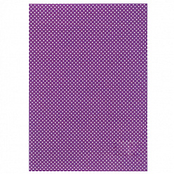 Отрез ткани на клеевой основе А4 "Фиолетовая в горошек"