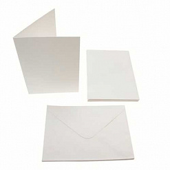 Набор заготовок для открыток 12,5х18 см "Белые" с конвертами  (DoCrafts)