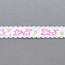 Лента репсовая "Цветы на розовом", ширина 1,5 см, длина 0,9 м