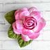 Цветок розы большой "Розово-белый"