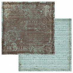 Бумага "Music. Turquoise texture" (Stamperia)