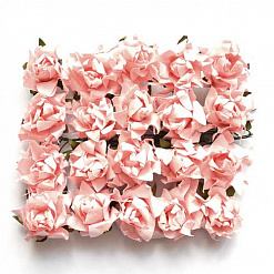 Набор бумажных роз с открытым бутоном "Паганини. Розовое кружево", 20 шт (Mr.Painter)