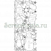 Контурные наклейки "Снеговик" с перфорацией, лист 10x24,5 см, цвет золото