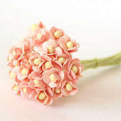 Букет цветов вишни мини "Розово-персиковый. Светлый", 25 шт (Craft)