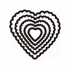 Набор форм-трафаретов для вырубки "Сердечки фигурные" (ScrapBerry's)